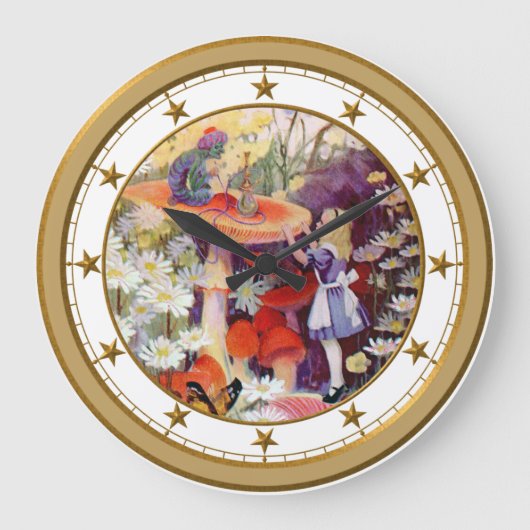 Alice vraagt advies van de derde pijler grote klok (Voorkant)