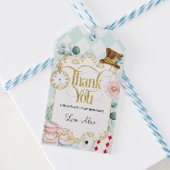 Alice vraagt zich af of het gekke hatter theefeest cadeaulabel