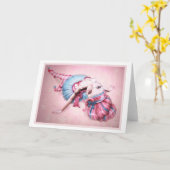 Alice wenskaart kaart (Gele Bloem)