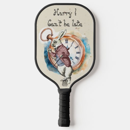 Alice - White Rabbit 1865 Pickleball Paddle (Achterkant)