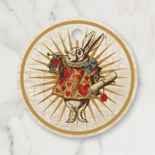 Alice White Rabbit Bedankjes Labels (Achterkant)