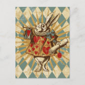 Alice White Rabbit Briefkaart (Voorkant)