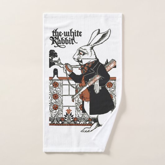 Alice White Rabbit Classic Wonderland Bad Handdoek (Handdoek)
