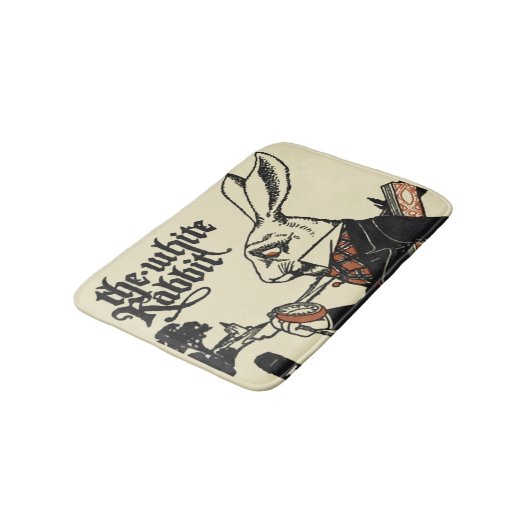 Alice White Rabbit Classic Wonderland Badmat (Gekanteld)