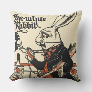 Alice White Rabbit Classic Wonderland Buitenkussen