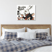 Alice White Rabbit Classic Wonderland Canvas Afdruk (Insitu (Slaapkamer))