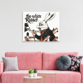 Alice White Rabbit Classic Wonderland Canvas Afdruk (Insitu (Woonkamer))