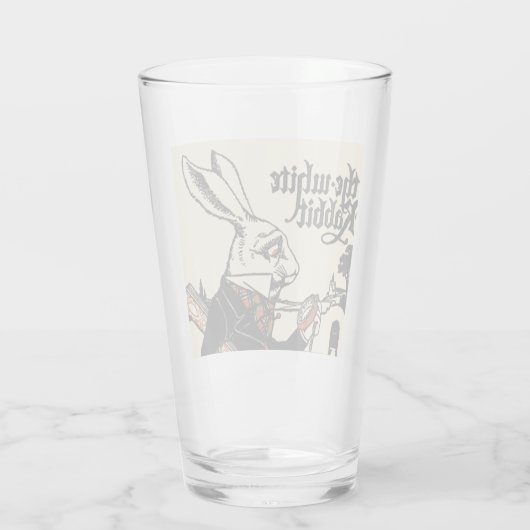 Alice White Rabbit Classic Wonderland Glas (Achterkant)