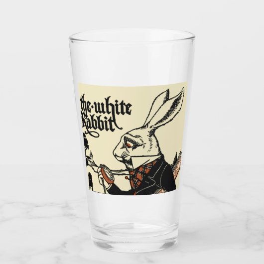 Alice White Rabbit Classic Wonderland Glas (Voorkant)