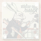 Alice White Rabbit Classic Wonderland Glazen Onderzetter (Achterkant)