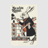 Alice White Rabbit Classic Wonderland Golfhanddoek (Voorkant)