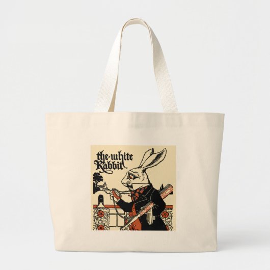 Alice White Rabbit Classic Wonderland Grote Tote Bag (Voorkant)