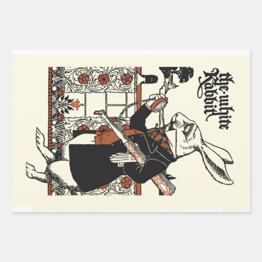 Alice White Rabbit Classic Wonderland Inpakpapier Vel (Voorkant 3)