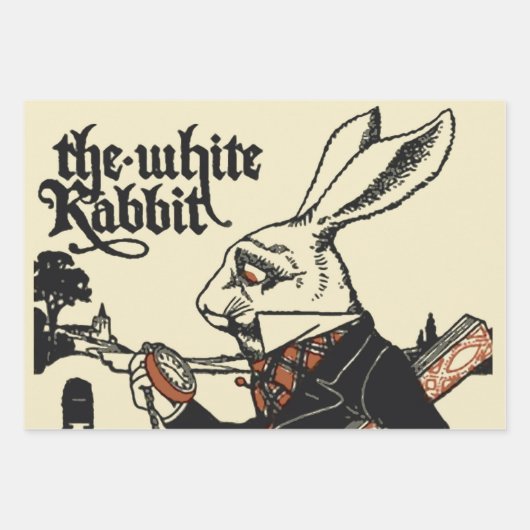 Alice White Rabbit Classic Wonderland Inpakpapier Vel (Voorkant)