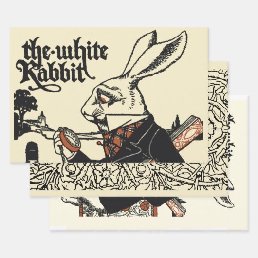 Alice White Rabbit Classic Wonderland Inpakpapier Vel (Set)