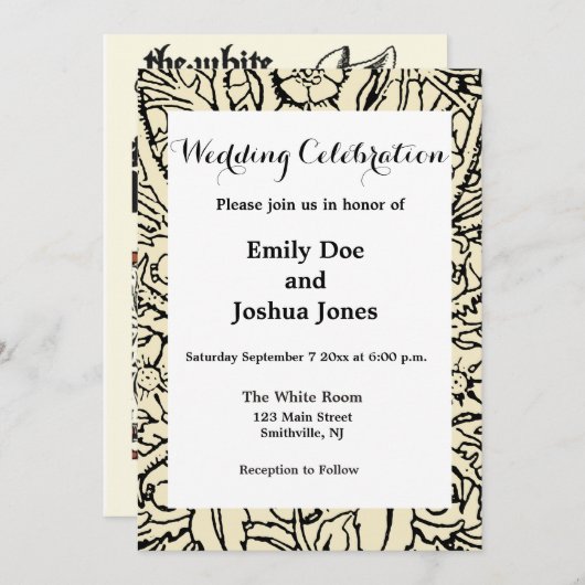 Alice White Rabbit Classic Wonderland Kaart (Voorkant / Achterkant)