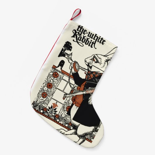 Alice White Rabbit Classic Wonderland Kleine Kerstsok (Voorkant (Hangend))
