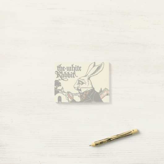 Alice White Rabbit Classic Wonderland Post-it® Notes (Op bureau)