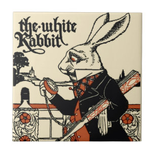 Alice White Rabbit Classic Wonderland Tegeltje