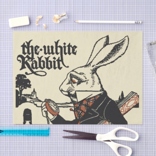 Alice White Rabbit Classic Wonderland Tissuepapier (Craft)