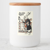Alice White Rabbit Classic Wonderland Voedselcontainer Etiket (Voorkant)
