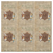 Alice & White Rabbit  Dictionary Art Quote Stof (Swatch)