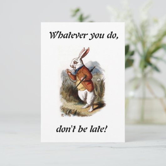 Alice - White Rabbit Kaart (Staand voorkant)