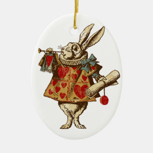  Alice White Rabbit Keramisch Ornament