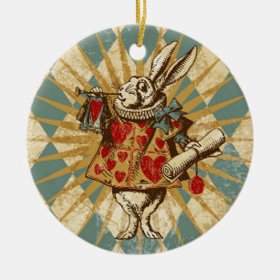  Alice White Rabbit Keramisch Ornament