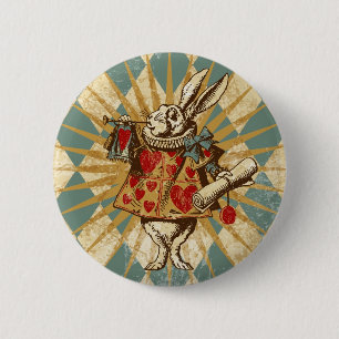  Alice White Rabbit Ronde Button 5,7 Cm