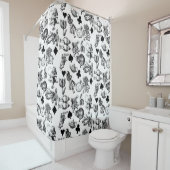 Alice White Rabbit Wonderland Cheshire Cat Douchegordijn (In situ)