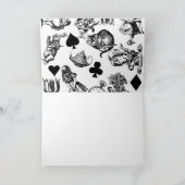 Alice White Rabbit Wonderland Cheshire Cat Kaart (Binnen)