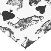 Alice White Rabbit Wonderland Cheshire Cat Korte Tafelloper (Hoek)