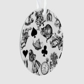 Alice White Rabbit Wonderland Cheshire Cat Ornament (voorkant)