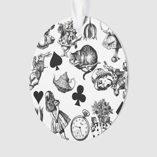 Alice White Rabbit Wonderland Cheshire Cat Ornament (voorkant)