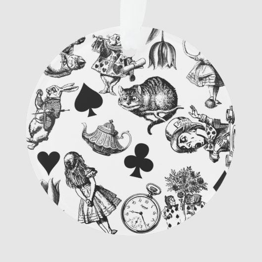 Alice White Rabbit Wonderland Cheshire Cat Ornament (voorkant)