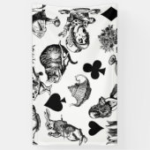 Alice White Rabbit Wonderland Cheshire Cat Spandoek (Verticaal)
