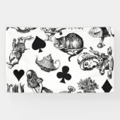 Alice White Rabbit Wonderland Cheshire Cat Spandoek (Horizontaal)