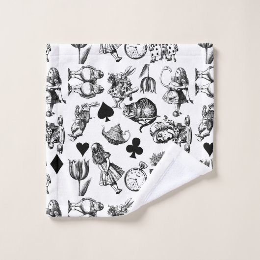 Alice White Rabbit Wonderland Classic Bad Handdoek (Wasdoekje)