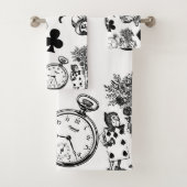 Alice White Rabbit Wonderland Classic Bad Handdoek (Insitu)