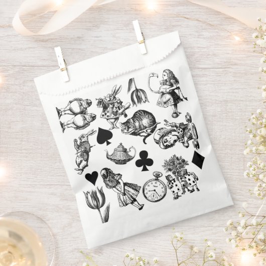 Alice White Rabbit Wonderland Classic Bedankzakje (Geknipt)