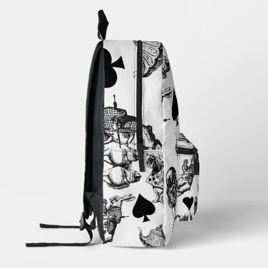 Alice White Rabbit Wonderland Classic Bedrukte Rugzak (Links)