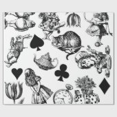 Alice White Rabbit Wonderland Classic Cadeaupapier (Vlak)