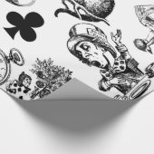 Alice White Rabbit Wonderland Classic Cadeaupapier (Hoek)