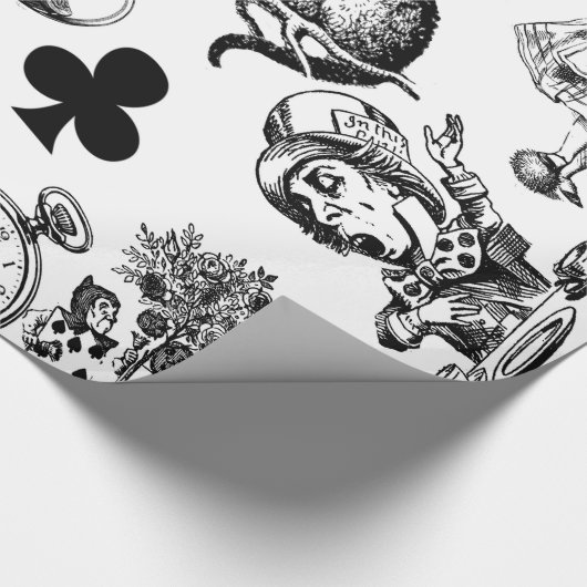 Alice White Rabbit Wonderland Classic Cadeaupapier (Hoek)