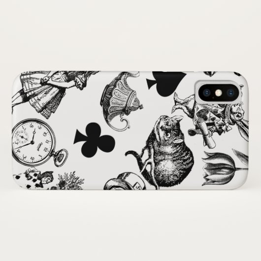 Alice White Rabbit Wonderland Classic Case-Mate iPhone Case (Achterkant (horizontaal))