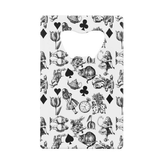 Alice White Rabbit Wonderland Classic Creditkaart Flessenopener (Voorkant)