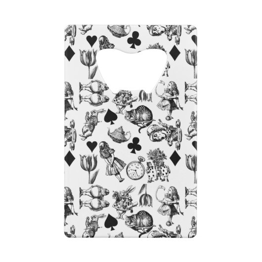 Alice White Rabbit Wonderland Classic Creditkaart Flessenopener (Achterkant)