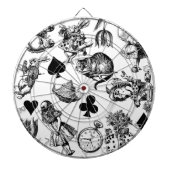 Alice White Rabbit Wonderland Classic Dartbord (Voorkant)