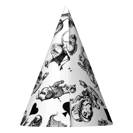 Alice White Rabbit Wonderland Classic Feesthoedjes (Achterkant)